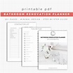 Bathroom Remodel Checklists. A Printable Pdf Renovation - Etsy Australia