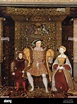 La familia del rey Enrique VII Henry está con su esposa Jane Seymour de ...