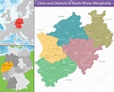 Mapa de renania del norte-westfalia | Vector Premium