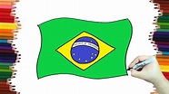 Dibujando La Bandera de Brasil paso a paso y muy facil - Speed Drawing ...