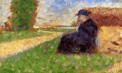 Large Figure in a Landscape, 1882 - 1883 - Georges Seurat - WikiArt.org