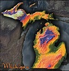 Michigan Topo Wall Map by Outlook Maps - MapSales