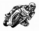 Drawing of the Motorcycle Rider Isolated Hand Drawn 1330831 Vector Art ...