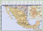 Road map of Mexico