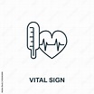 Vital Sign icon from health check collection. Simple line Vital Sign ...