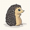 Erizo lindo dibujos animados puercoespín animal | Vector Premium