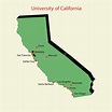 Mapa 3d De Los Campus De Universidad De California Stock de ilustración ...