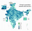 Change in population of India between 2001 and 2011 [3633x3411] [OC ...