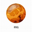 planetas del sistema solar de dibujos animados. Venus. 7570257 Vector ...
