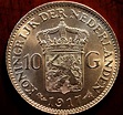 10 G. Moneda de Netherlands. 1917 │ 6.7 Gr Lei 900 │3 millones de ...