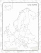 Printable Blank Map of the Europe Countries Worksheet Europe Map ...