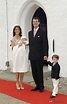 Joaquín y Marie de Dinamarca con sus hijos Enrique y Athena en el bautizo de la Princesa ...