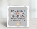 Daughter Birthday Card Funny Daughter Birthday Card Happy | Etsy UK