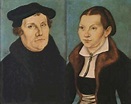 Martin Lutero e la moglie, Katharina von Bora, nel quadro di Lucas ...