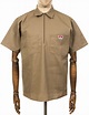 Ben Davis S/S Half Zip Work Shirt - Khaki - Clothing from Fat Buddha ...