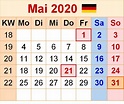 Kalender Mai 2020 Mit Feiertagen Nrw | nosuvia.com | Calendar uk ...
