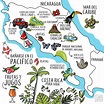 Mapa ilustrado de Costa Rica - iDibujos
