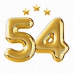 Free 54 years anniversary number 11296971 PNG with Transparent Background