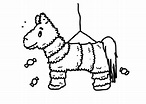 Pinata Coloring Page for a quick learning. | Educative Printable