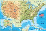Karte von USA - Vereinigte Staaten von Amerika (Übersichtskarte / Regionen der Welt) | Welt-Atlas.de