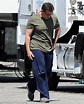 Steve Carell puts his muscly chest forward in clingy T-shirt on the set ...