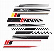 Premium Vector | Sports stripes car stickers racing decals for tuning