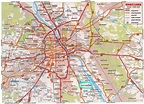 Map of Warsaw, Poland
