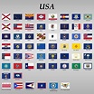 All Flags Of States Of The United States Stock Illustration - Download ...