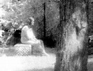 A famous ghost picture of woman sitting on a gravestone in Bachelor’s ...
