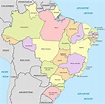 Brésil - administrative • Carte • PopulationData.net