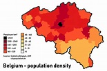 Population density in Belgium (2019) | Belgium, Density, Poster