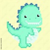 Cute dinosaur pixel art. Dino 8 bit. Dinosaur Pixelate. vector ...
