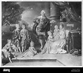 Jorge III de Inglaterra con el Queen Charlotte y sus seis hijos mayores ...