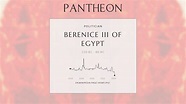 Berenice III of Egypt Biography - Queen of Egypt | Pantheon