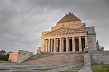 The Shrine of Remembrance in Melbourne, Victoria. Located in Kings ...