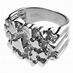 Real 925 Sterling Silver Nugget Ring Heavy Solid Hip Hop Ring For Men ...