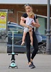 Amber Heard takes daughter to park in 'new home' Madrid