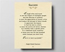 Book page art: Success poem by Ralph Waldo Emerson. TWO printable ...