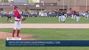 Switch-pitcher sparks Cedar Springs baseball team - YouTube
