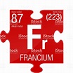 Francium symbol. Element number 87 of the Periodic Table of the ...