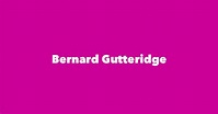 Bernard Gutteridge - Spouse, Children, Birthday & More