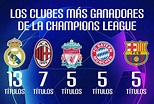 UEFA Champions League: GANADORES HISTÓRICOS DE UCL