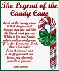 Printable Candy Cane Legend Poem | Candy cane legend, Candy cane cards ...