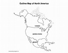 Mapa de America del Norte para colorear y pintar - COLOREA TUS DIBUJOS