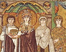 Il corteo di Teodora e Giustiniano nella Basilica di San Vitale ...