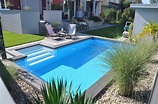 Selbstbau Pool mit griechischer Treppe an der Längsseite Poolgröße: 6m ...