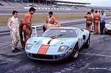 The John Wyer Automotive Ford GT40’s on the pit road at Daytona Gulf ...
