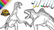 How to Draw a Therizinosaurus vs Giganotosaurus | Jurassic World ...