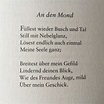 Deutsche Lyrik von damals und heute — “An den Mond” von Johann Wolfgang ...