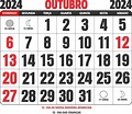 Calendário Outubro 2024 - Imagem Legal